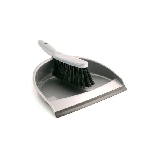 Plastic Dustpan & Stiff Hand Brush Set – Everyday Household Cleaning Tool